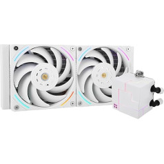 Thermalright Core Matrix 240 White CPU šķidruma dzesētājs, efektīvs PWM kontrolēts sūknis 3000RPM, TL-K12W sērijas PWM ventilators × 2, AMD AM4/AM5, Intel 1150/1151/1200/1700/2011