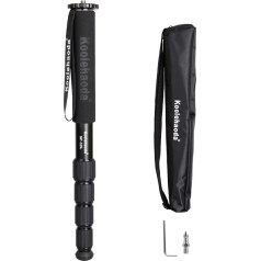 Koolehaoda Camera Monopod 166 cm alumīnija pārnēsājams monopods kompaktām, bezspoguļa un DSLR kamerām, kājas diametrs 32 mm, maksimālā slodze 10 kg