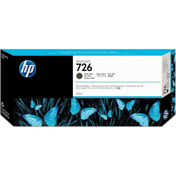 HP 726 rašalo kasetė - matinės juodos spalvos (300 ml)