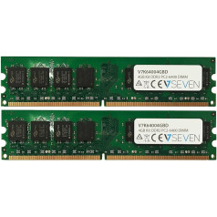 V7 V7 V7K64004GBD DDR2 DIMM zibatmiņas diskdzinis 4GB (2x2GB KIT, 800MHZ, CL6, PC2-6400, 240pin, 1.8V)