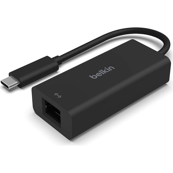 Belkin USB-C uz 2,5 GB Ethernet adapteris, USB IF sertificēts Thunderbolt 3 un 4/USB-C LAN tīkla adapteris, saderīgs ar MacBook Pro/Air, iPad Pro, XPS, Surface un citām USB-C ierīcēm