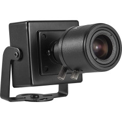 Revotech Zoom Mini POE IP kamera, HD 3MP neliela iekštelpu novērošanas kamera, 6-22 mm manuālā tālummaiņas objektīvs P2P H.265 CCTV videokamera (I712-2-P Black)