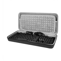 Geekria Keyboard Case Pilna izmēra cietā futrālis ceļojuma somiņa datoram ar 104~108 taustiņiem Mehāniskā spēļu bezvadu pārnēsājamā tastatūra, saderīga ar Corsair K100 RGB Mechanical, K95 RGB