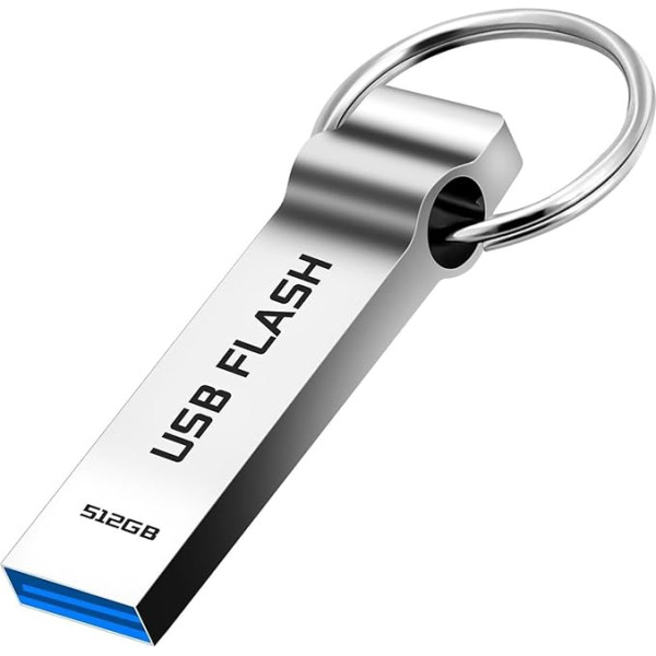 destuu USB Stick 512GB liela ietilpība USB 3.0 Pārlādējams Speicherstick Metall Wasserdicht Mini Portable USB-Flash-Laufwerk Datu nesējs datoram/Tablet/Laptop/Auto