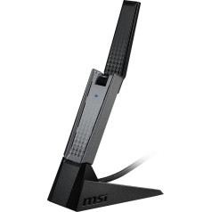 MSI AX1800 WiFi USB adapteris, WiFi 6, MU-MIMO, 802.11ax Dual-Band Gigabit Wireless, Plug and Play, ātrdarbīgs liela darbības attāluma USB spēļu adapteris