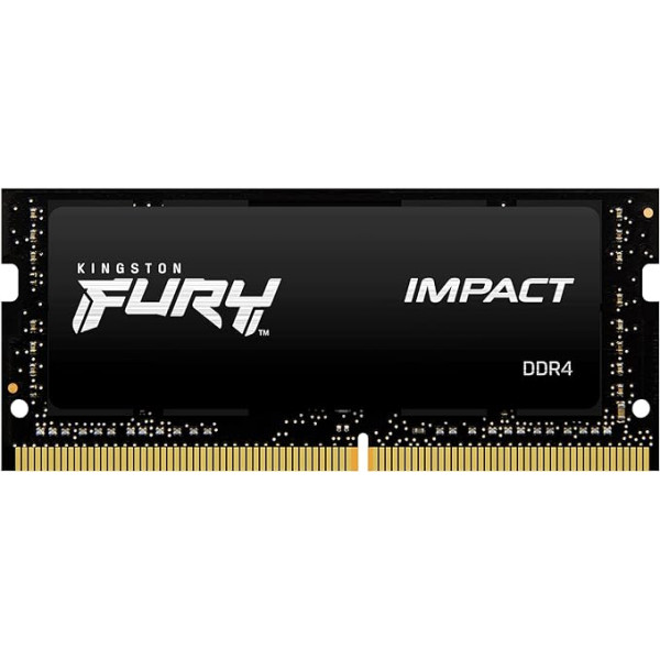 Kingston Fury Impact 32GB 2666MHz DDR4 CL16 zibatmiņa portatīvajiem datoriem, viens modulis KF426S16IB/32