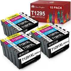 Toner Kingdom T1295 Multipack saderīga tintes kasetne T1291 T1292 T1293 T1294 priekš Epson WF 3520 Stylus SX435W SX235W SX525WD SX425W Stylus Office BX535WD BX305FW (6Black 3Cyan 3Magenta 3Yellow)