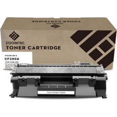 ZOOMTEC - Suderinama HP CF280A 80A tonerio kasetė, skirta HP Laserjet Pro 400 M401dn / 425dw / 425dn / M401a / M401d / M401dne / M401dw / M401n spausdintuvams (1 juoda)