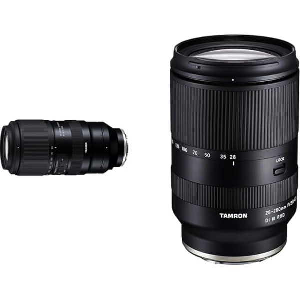 TAMRON 50-400mm F/4.5-6.3 Di III VC VXD (modelis A067), objektīvs Sony E-Mount, A067S & 28-200mm A071SF F/2.8-5.6 Di III RXD Sony E-Mount, tālummaiņa