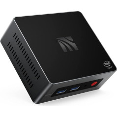 KUYIA Mini dators mājas birojam, biznesam, spēlēm, ko nodrošina J4125 Quad Core 8GB DDR4/128GB M.2 SATA SSD Atbalsta 4K@30Hz Dual HDMI/WiFi 5/USB3.0/BT 4.0/Ethernet