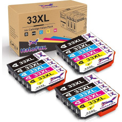 HaloFox saderīga Epson 33 XL 33XL tintes kasetne Epson Expression Premium XP-7100 XP-900 XP-530 XP-540 XP-630 XP-630 XP-635 XP-640 XP-645 XP-830 (15 gab. iepakojums)