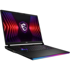 MSI Raider GE78 HX 14VGG-226XES Spēļu klēpjdators 17 collu 16:10 QHD+ 240Hz (Intel Core i9-14900HX, 32GB RAM, 1TB SSD, RTX 4070-8GB, bez operētājsistēmas) Core Black, spāņu QWERTY tastatūra