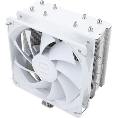 Thermalright Assassin X 120 SE White CPU dzesētājs, 4 x 6 mm siltuma caurulītes, 1550 RPM ātrums, 120 mm, balts, PWM klusais ventilators, ar S-FDB gultņiem, AMD AM4 / AM5, Intel 1700 / 1150 / 1151 / 1200