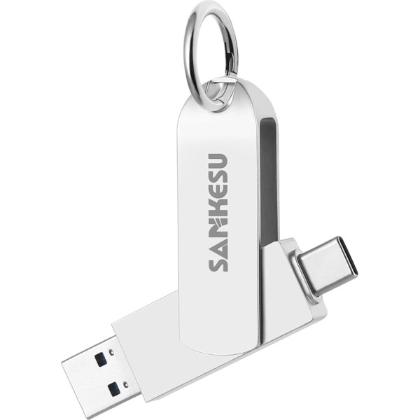 SANKESU USB C Stick 512 GB USB Gen 2 Flash Drive 3.2 External Solid State, SSD USB C Memory Stick Read up to 1000 MB/s High Speed for iPhone 15/PC/Android Mobile Phone/MacBook/Tablet/Laptop