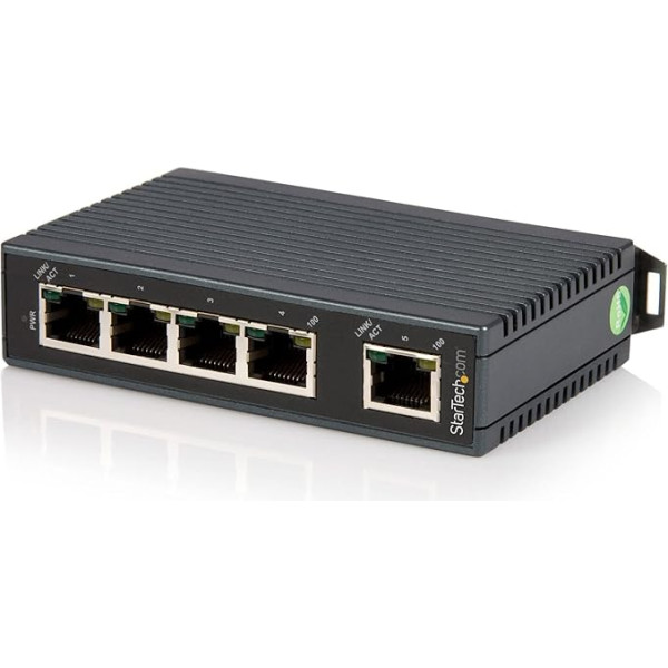 Startechcom IES5102-5-port industriālais Ethernet komutators - montējams uz DIN sliedes