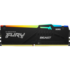 Kingston Fury Beast Black RGB XMP 32GB 6000MT/s DDR5 CL30 DIMM galddatora spēļu atmiņas komplekts ar 2 - KF560C30BBAK2-32