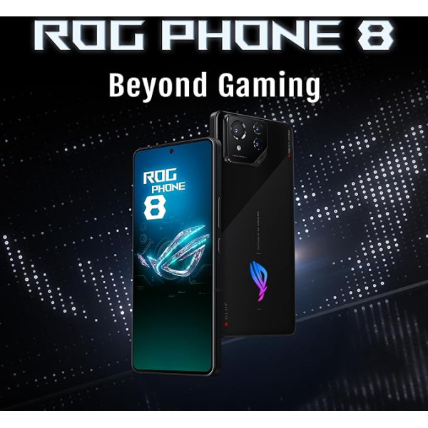 ASUS ROG Phone 8, ES oficiālais, Phantom Black, 12 GB RAM 256 GB atmiņa, Snapdragon 8 Gen 3, 6,78 collu AMOLED 165 Hz, 50 MP Gimbal kamera