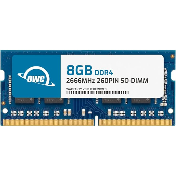 OWC 8.0GB 2666MHz DDR4 PC4-21300 SO-DIMM 260-Pin Memory Upgrade (OWC2666DDR4S08G) for 20 inch iMac 2019-2020 (iMac19,1 iMac20,1 iMac20,2)