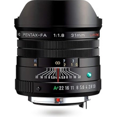 Pentax PENTAX-FA 31mmF1.8 Limited Black platleņķa objektīvs ar jaudīgu HD pārklājumu, paredzēts Pentax K sistēmai ar 35 mm pilnkadra 35 mm sensoru, 20210