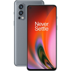 OnePlus Nord 2 5G 12GB RAM 256GB SIM bez SIM kartes viedtālrunis ar trīskāršu kameru un 65W Warp lādēšanu - pelēks Sjerra