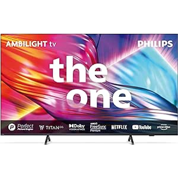 Philips Ambilight 75PUS8909 4K LED Smart TV - 75-Zoll Display mit Pixel-präziser Ultra HD Titan OS Plattform und Dolby Atmos-Klang. Funktioniert mit Alexa und Google Sprachassistent - Anthrazitgrau