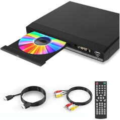 Компактный HD DVD-плеер для телевизора с HDMI, DVD-168 мультирегиональный бесплатный DVD-плеер для воспроизведения с пультом дистанционного управл