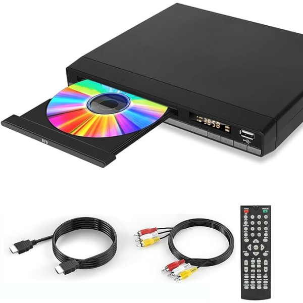 Компактный HD DVD-плеер для телевизора с HDMI, DVD-168 мультирегиональный бесплатный DVD-плеер для воспроизведения с пультом дистанционного управл