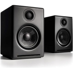 Audioengine A2 Verkabelt Desktop Speakers - 60W Stereo Computer-Lautsprecher und Home Music Sound System mit AUX Audio und USB DAC Eingängen (Black, Paar)