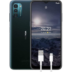 Nokia G21 viedtālrunis 4G 128 GB, 4 GB RAM, 90 Hz HD+, trīskāršā kamera 50 MP, akumulators 5050 mAh, ātrā uzlāde, Dual SIM, versija ar papildu USB C tipa 1 m kabeli, ziemeļnieciski zils, displejs 6,5 collas