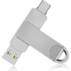 jelciey USB C Stick 64GB, Dual USB Stick Mini 64GB Speicherstick 2-in-1 USB Type-C Wasserdicht Memory Stick Metall für Android Handy Computer Laptop PC