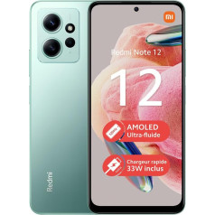 Xiaomi Redmi Note 12 128GB mobilais tālrunis, zaļš, piparmētru zaļš, Android 13, Dual SIM