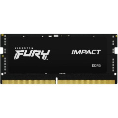 Kingston FURY Impact XMP 16GB 6400MT/s DDR5 CL38 SODIMM spēļu atmiņa klēpjdatoram - KF564S38IB-16