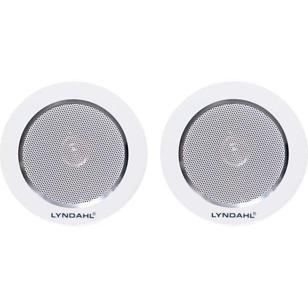 Lyndahl skaļruņu komplekts Bluetooth 4 kanālu pastiprinātājs AMP4X15BT un divvirzienu skaļruņu pāris CS120AL ar 2 vai 4 iebūvētiem skaļruņiem Griestu skaļrunis ar 2 skaļruņiem