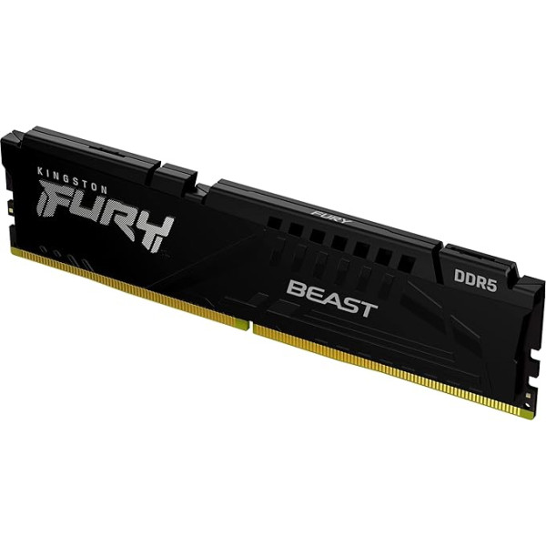 Kingston Fury Beast Black XMP DDR5 64GB 6000MT/s CL40 DIMM galddatora atmiņas komplekts ar 4 atmiņām KF560C40BBK4-64