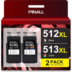 PINALL CL 513 PG 512 Suderinamas su Canon CL-513 PG-512, skirtas Canon Pixma MP280 MP410 iP2700 MP250 MP270 MP230 MX350 MP490 MX420 MX360 MX340 MP240 MX350 MP490 MX420 MX360 MX340 MP220 MX42020 rašalui