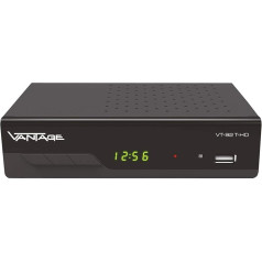 Vantage VT-92 T-HD ресивер (DVB T2, HEVC, дисплей, USB, HDMI, SCART, медиаплеер) черный