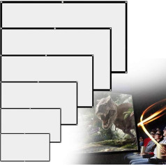 Projekcijas ekrāns, 16: 9 HD 4K 4K salokāms pārnēsājams balts projektora ekrāns ar 160 grādu skata leņķi mājas kinoteātrim iekštelpās skolā ārā (84 - 186 cm (platums) x 105 cm (augstums))