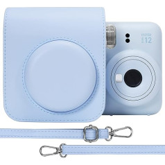 Aenllosi cietais futrālis Fujifilm Instax Mini 12/Mini 11 instant kamerai, tikai somiņa, pasteļzils, somiņa