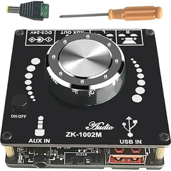 DollaTek 100W + 100W Bluetooth 5.0 Power Audio Amplifier Board Stereo AMP Amplificador Home Cinema AUX USB 100W x 2