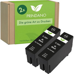 Prindano 2 kasetņu komplekts, kas saderīgs ar Epson T3591 35XL melno | Workforce Pro WF-4720 sērijas WF-4720 DWF WF-4725 DWF WF-4730 DTWF WF-4735 DTWF WF-4740 DTWF