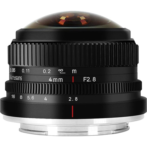 7 Artisans 4 mm F2.8 Fisheye Ultra Wide Angle objektīvs APS-C ar manuālo fokusēšanu Prime objektīvs saderīgs ar M4/3 montāžas bezspoguļa kamerām Panasonic GH3 GH4 GF1 GM1 GM5 Olympus E-M1 E-M5 E-M10