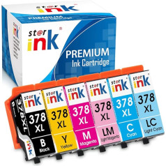 Starink 378XL printera kasetnes Epson 378XL multipaketei Epson Expression Photo XP-8500 XP-8505 XP-8600 XP-8000 XP-8005 XP-8700 XP-8605 XP8500 XP8505 XP8600 XP8000 XP8005 XP87000