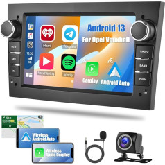 1+32G Android 13 Автомобильное радио с беспроводным Carplay Android автомобиль для Opel Corsa Astra Vectra Zafira Meriva Vivaro 2 DIN с 7-дюймовым экраном с навигацией Bluetooth WiFi F