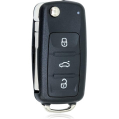 3 pogu rezerves tālvadības pults Flip Key Fob Case Fix priekš VW Golf Mk6 Beetle Jetta Polo Skoda Sharan Seat Tiguan Touran Octavia