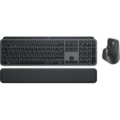 Logitech MX taustiņi S Combo: MX Master 3S, MX Keys S un MX Palm Rest - grafīts, portugāļu QWERTY izkārtojums