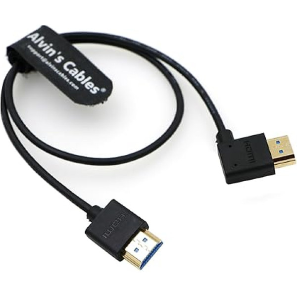 Alvin's Cables 8K 2.1 HDMI кабель высокоскоростной для монитора Atomos Ninja V, прямой и левосторонний HDMI кабель для Z CAM E2, камер Sony FS5| FS7| A7S3 50 см