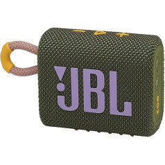 JBL Go 3: pārnēsājams Bluetooth skaļrunis ar iebūvētu akumulatoru, ūdens un putekļu izturīgs, zaļš