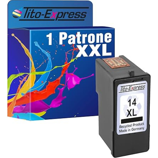 Tito-Express PlatinumSerie 1 tintes kasetne priekš Lexmark 14 XL Black X2600 X2620 X2620 X2630 X2650 X2670