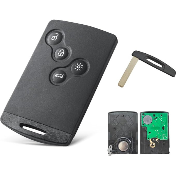 AULESSE 4 taustiņu tālvadības atslēga 433MHz PCF7953M/4A Auto atslēgas pults Ren-Ault Clio IV 2009-2015 Captur 2013-2017 Remote Key Shell Programmable Blank Card