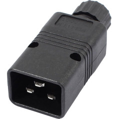 piegādes karte Wiederverdrahtbare Stecker IEC 320 C20 16A/20A 250V Schwarz Stecker Eingang